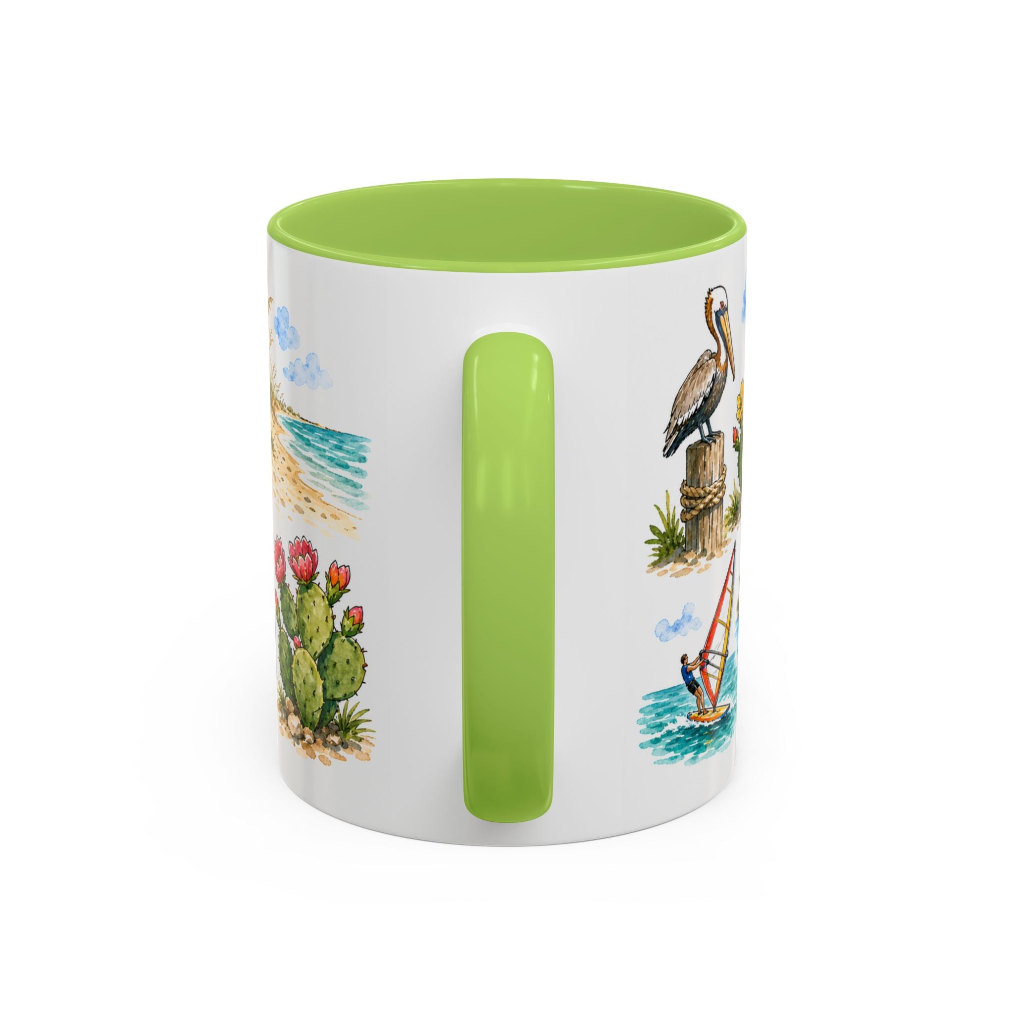 Corpus Christi Illustrated Travel Mug | City Souvenir Accent Coffee Mug | 11oz 15oz Ceramic Cup