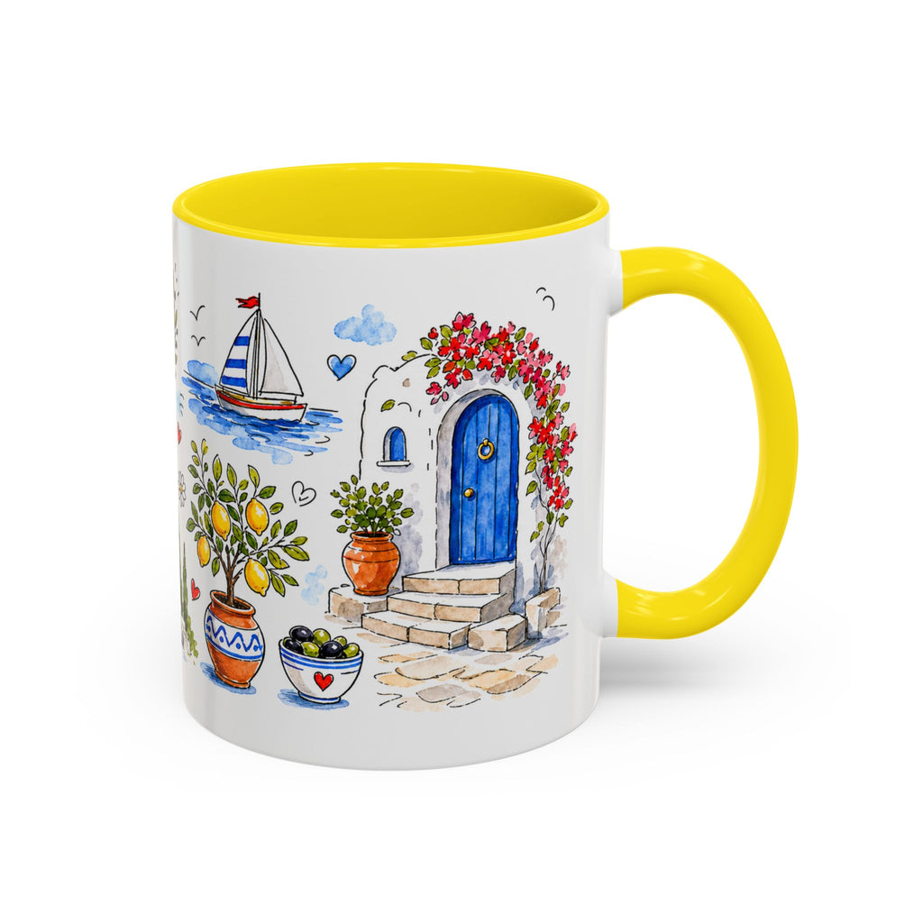 Athens Travel Mug | European City Souvenir Accent Coffee Mug | 11oz 15oz Ceramic Cup