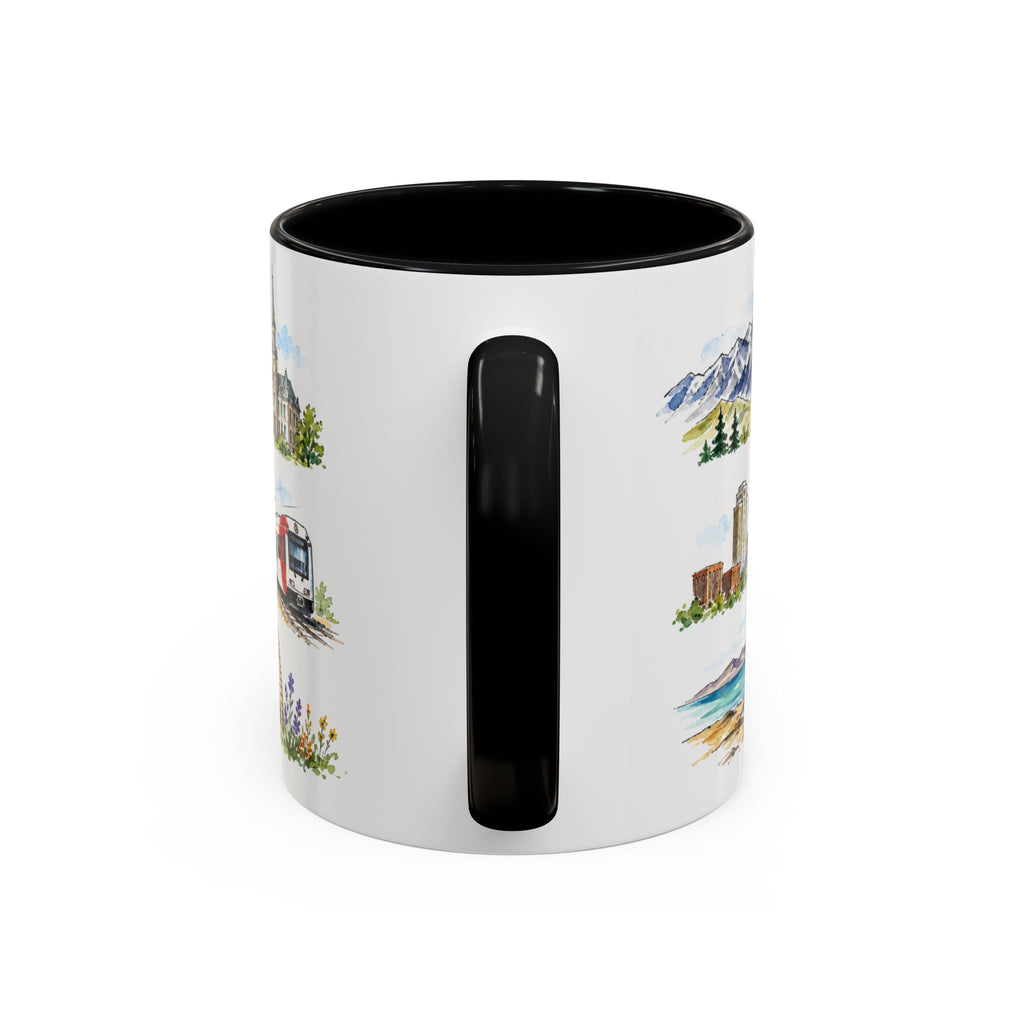 Salt Lake City Illustrated Travel Mug | City Souvenir Accent Coffee Mug | 11oz 15oz Ceramic Cup