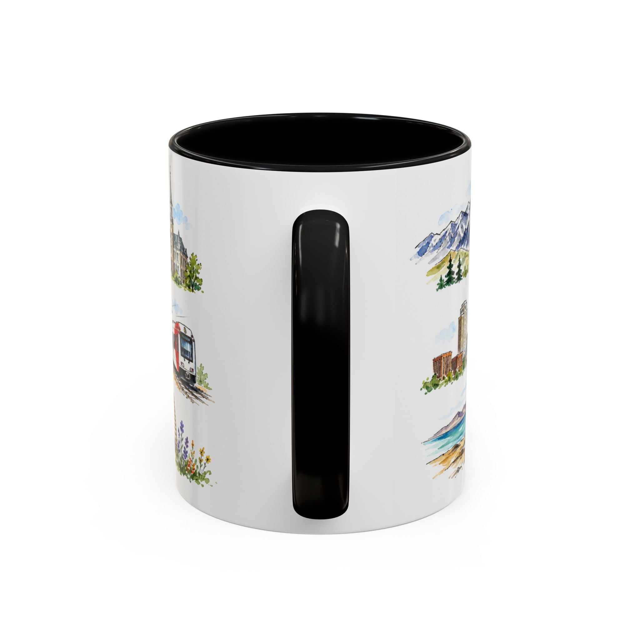Salt Lake City Illustrated Travel Mug | City Souvenir Accent Coffee Mug | 11oz 15oz Ceramic Cup