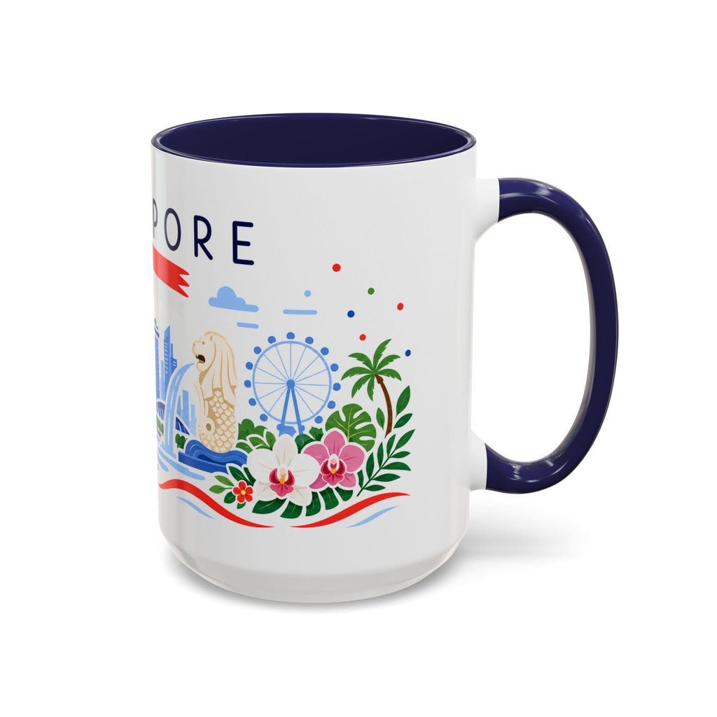 Singapore Coffee Mug | Travel Souvenir Accent Mug | Country Gift Ceramic Cup 11oz 15oz