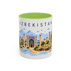 Uzbekistan Coffee Mug | Travel Souvenir Accent Mug | Place Gift Ceramic Cup 11oz 15oz
