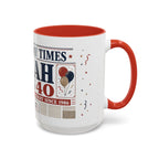 Birthday Newspaper Mug | Custom Name Age Date Gift | The Birthday Times Coffee Cup 11oz 15oz