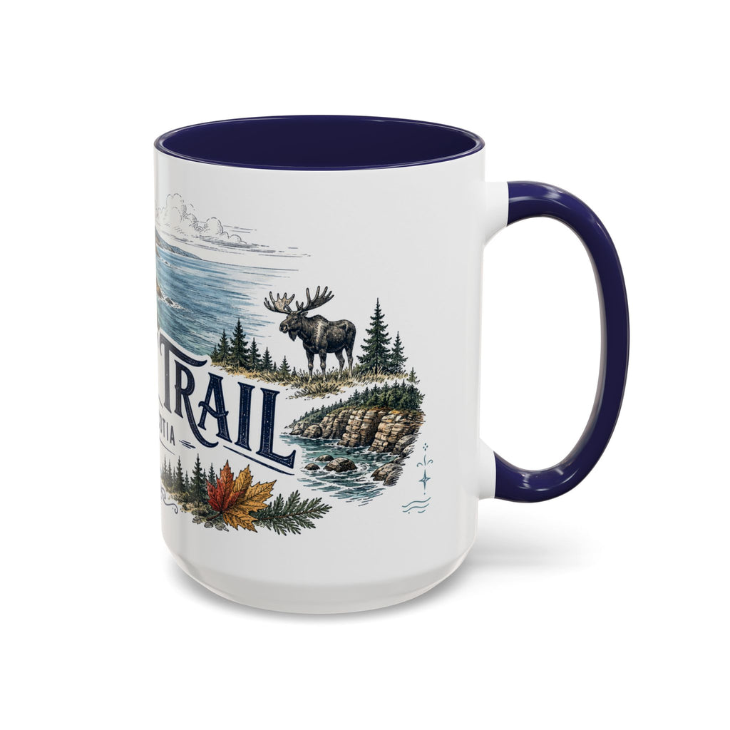 Cabot Trail Mug, Nova Scotia Travel Souvenir, Bucket List Gift, Accent Ceramic Coffee Mug 11oz 15oz