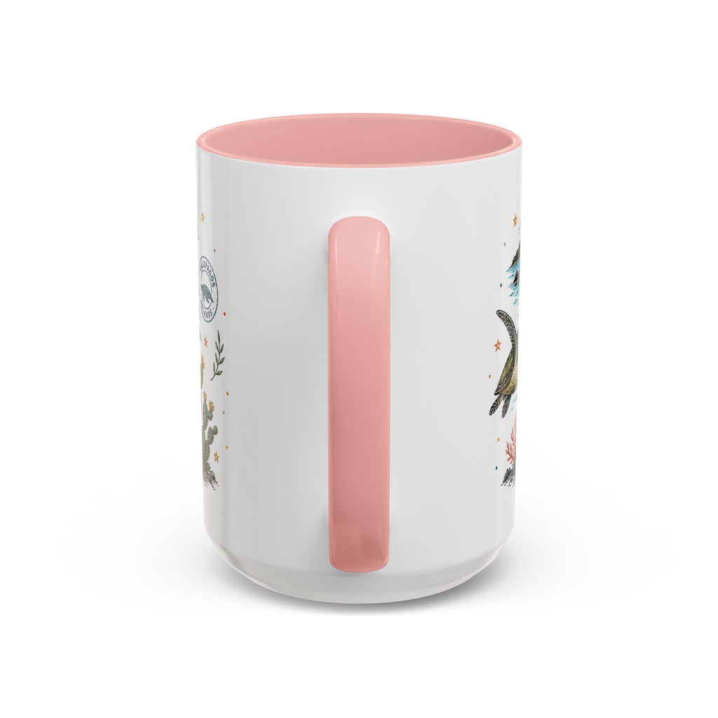 Galapagos Islands Coffee Mug | Travel Destination Souvenir Gift | Accent Color Ceramic 11oz 15oz