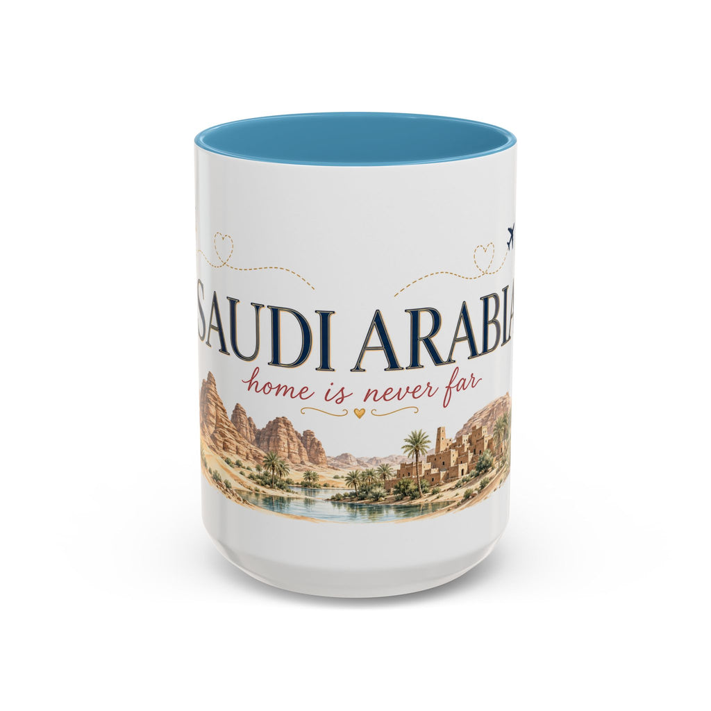 Saudi Arabia Home Country Mug | Moving Away Gift | Long Distance Friendship | 11 oz 15 oz Accent Mug