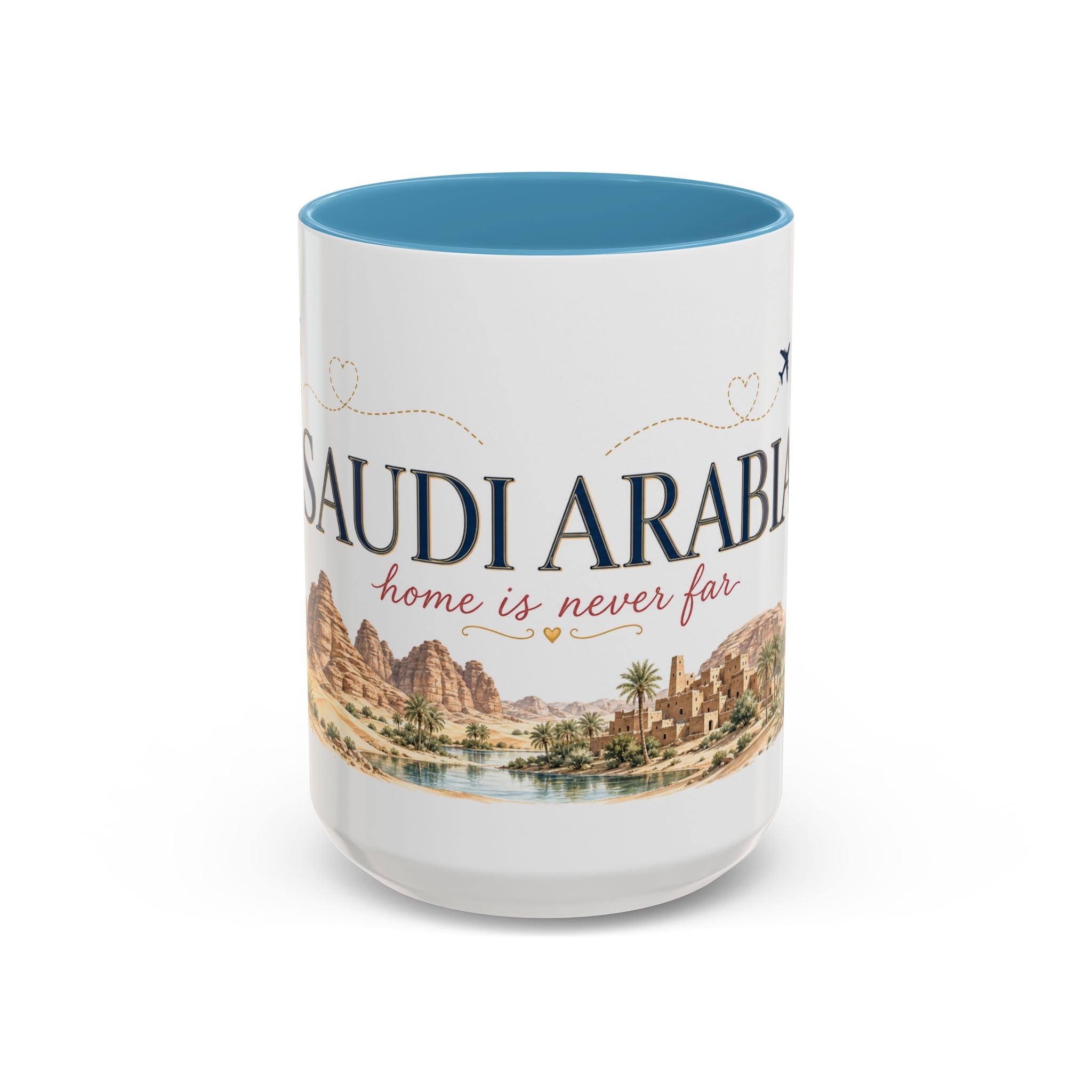 Saudi Arabia Home Country Mug | Moving Away Gift | Long Distance Friendship | 11 oz 15 oz Accent Mug