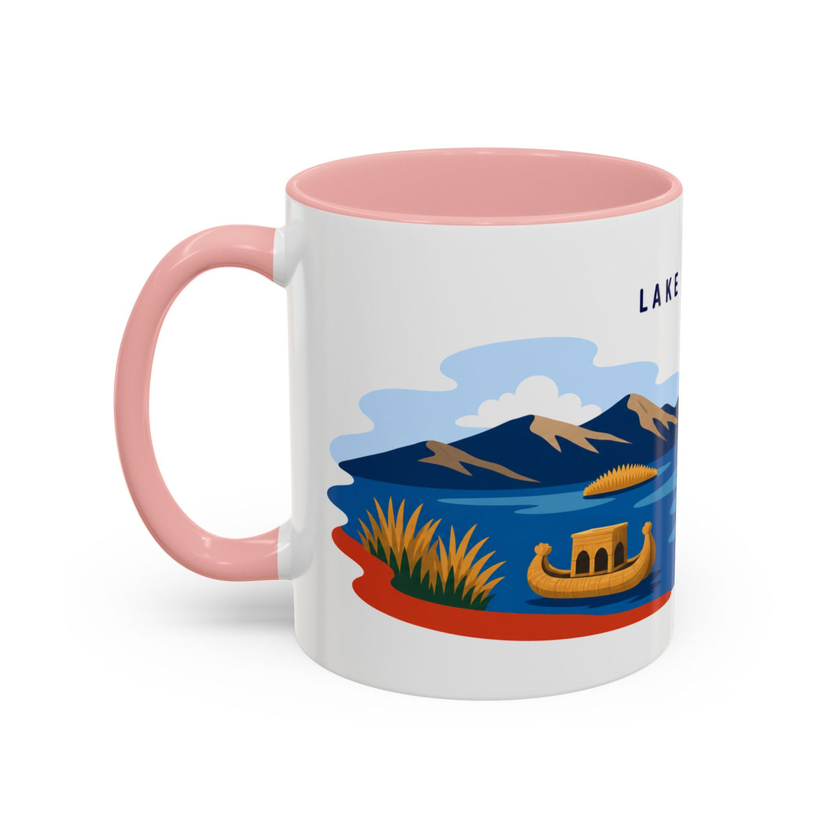 Lake Titicaca Coffee Mug | Travel Destination Souvenir Gift | Accent Color Ceramic 11oz 15oz