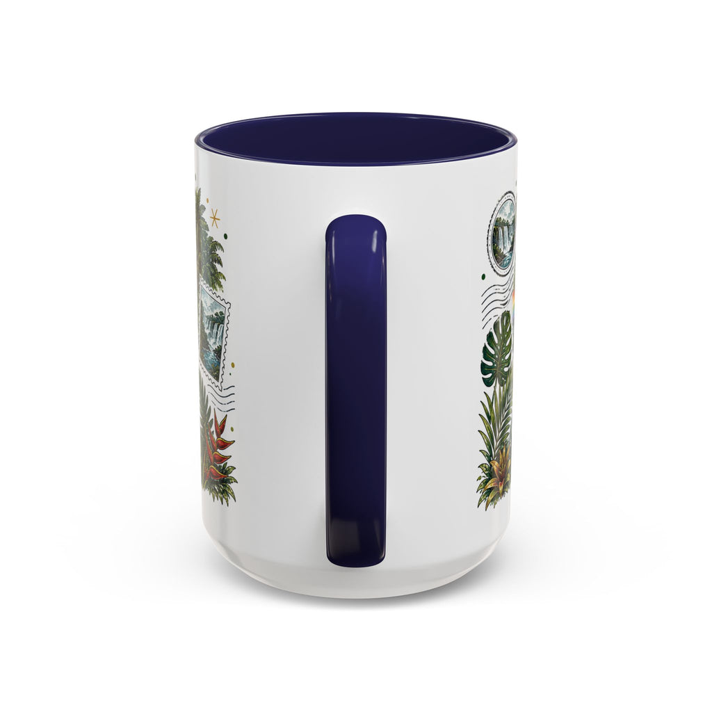 Iguazu Falls Coffee Mug | Travel Destination Souvenir Gift | Accent Color Ceramic 11oz 15oz