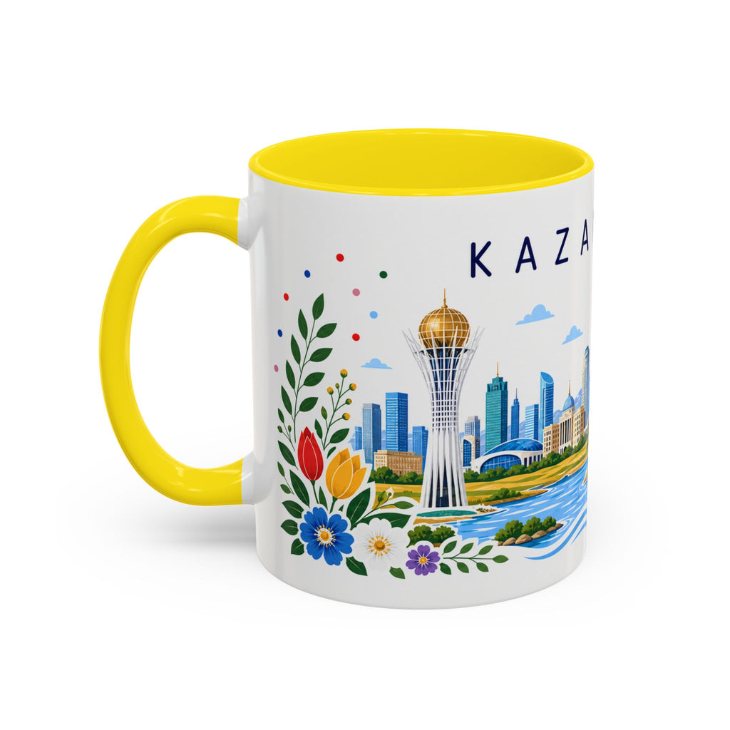 Kazakhstan Coffee Mug | Travel Souvenir Accent Mug | Place Gift Ceramic Cup 11oz 15oz