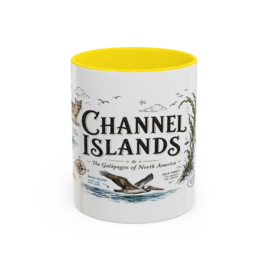 Channel Islands National Park Coffee Mug | California Island Wildlife Marine Gift | Accent Color Ceramic 11oz 15oz