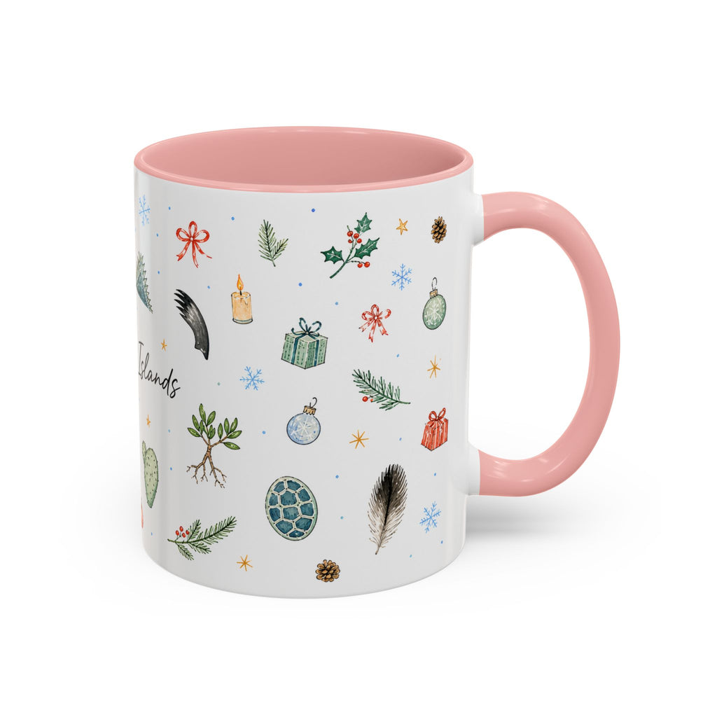 Galapagos Islands Christmas Mug | Watercolor Travel Souvenir | Holiday Gift | Accent Ceramic Coffee Cup 11oz 15oz