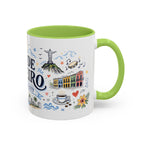 Rio de Janeiro Coffee Mug | Brazil Souvenir Travel Gift | Accent Color Ceramic 11oz 15oz