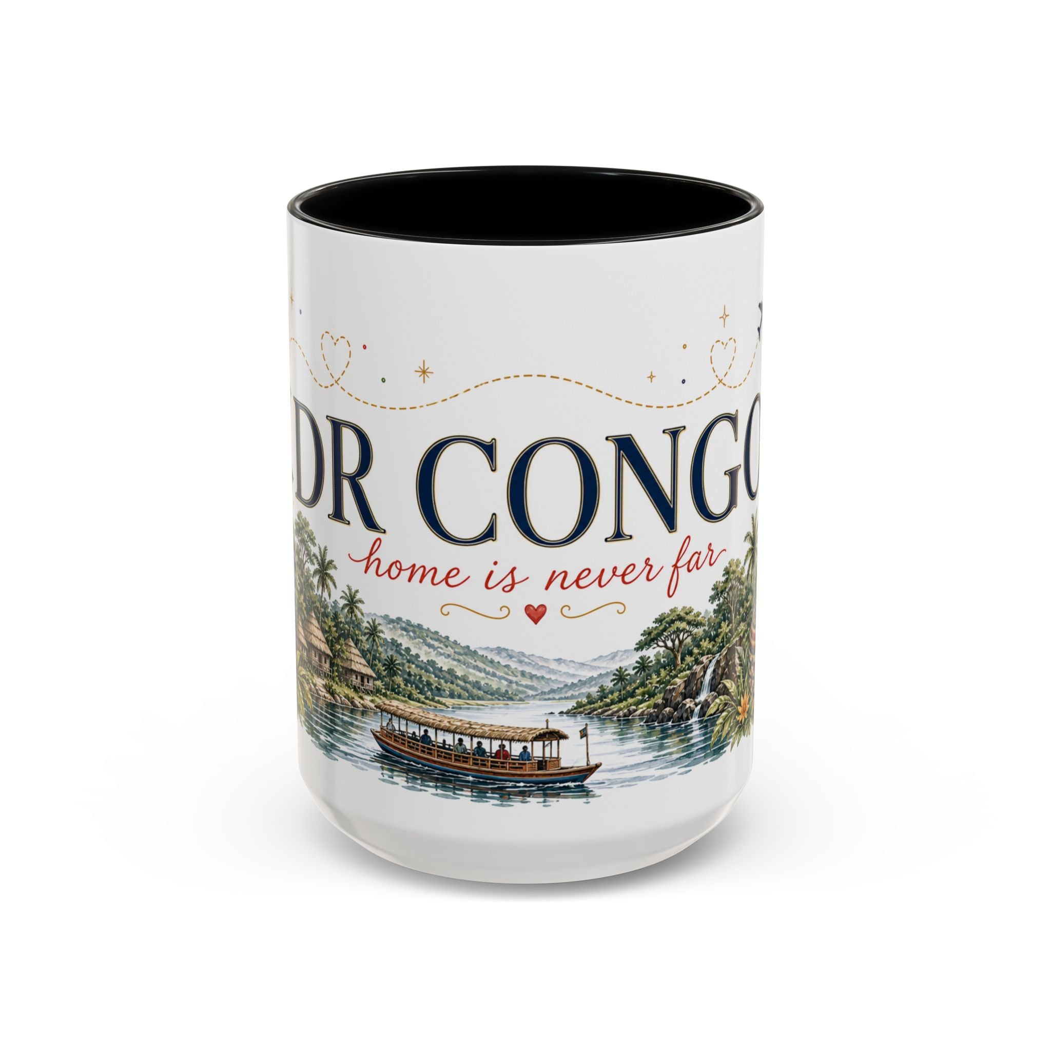 DR Congo Home Country Mug | Moving Away Gift | Long Distance Friendship | 11 oz 15 oz Accent Mug