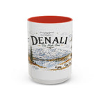 Denali National Park Coffee Mug | Alaska National Park Hiking Gift | Accent Color Ceramic 11oz 15oz