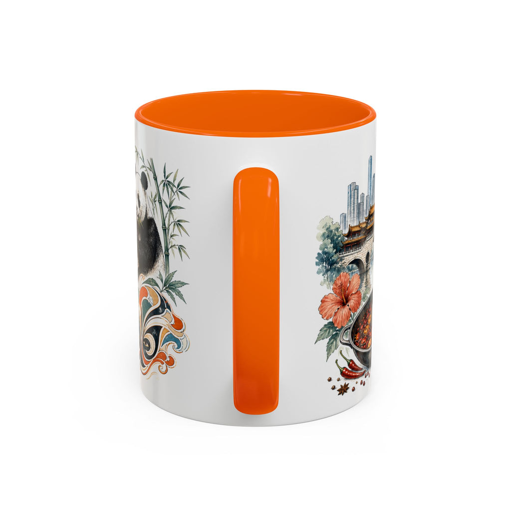 Chengdu Coffee Mug | China Travel Souvenir | Vintage Illustrated City Gift | 11 oz 15 oz Accent Mug