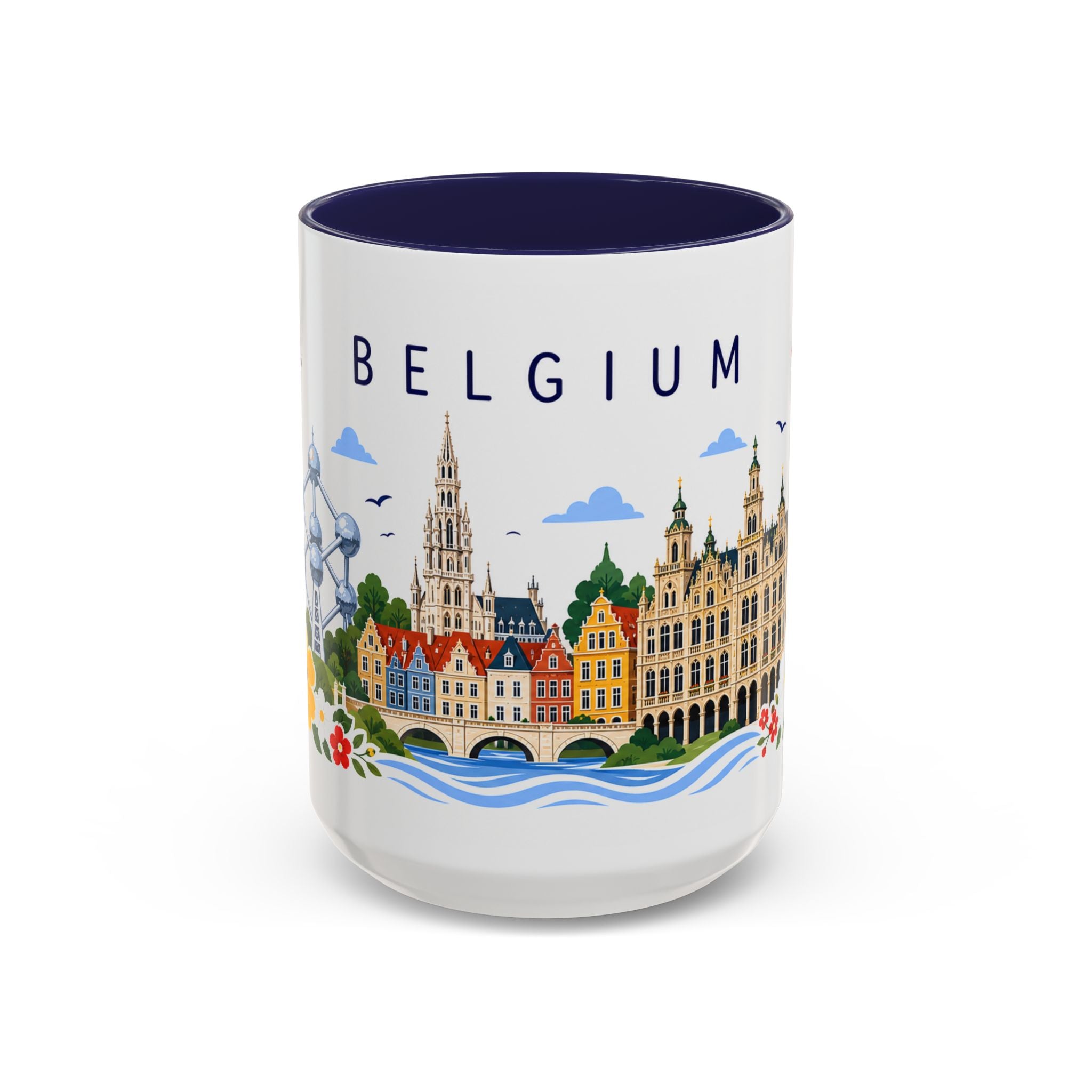 Belgium Coffee Mug | Travel Souvenir Accent Mug | Place Gift Ceramic Cup 11oz 15oz