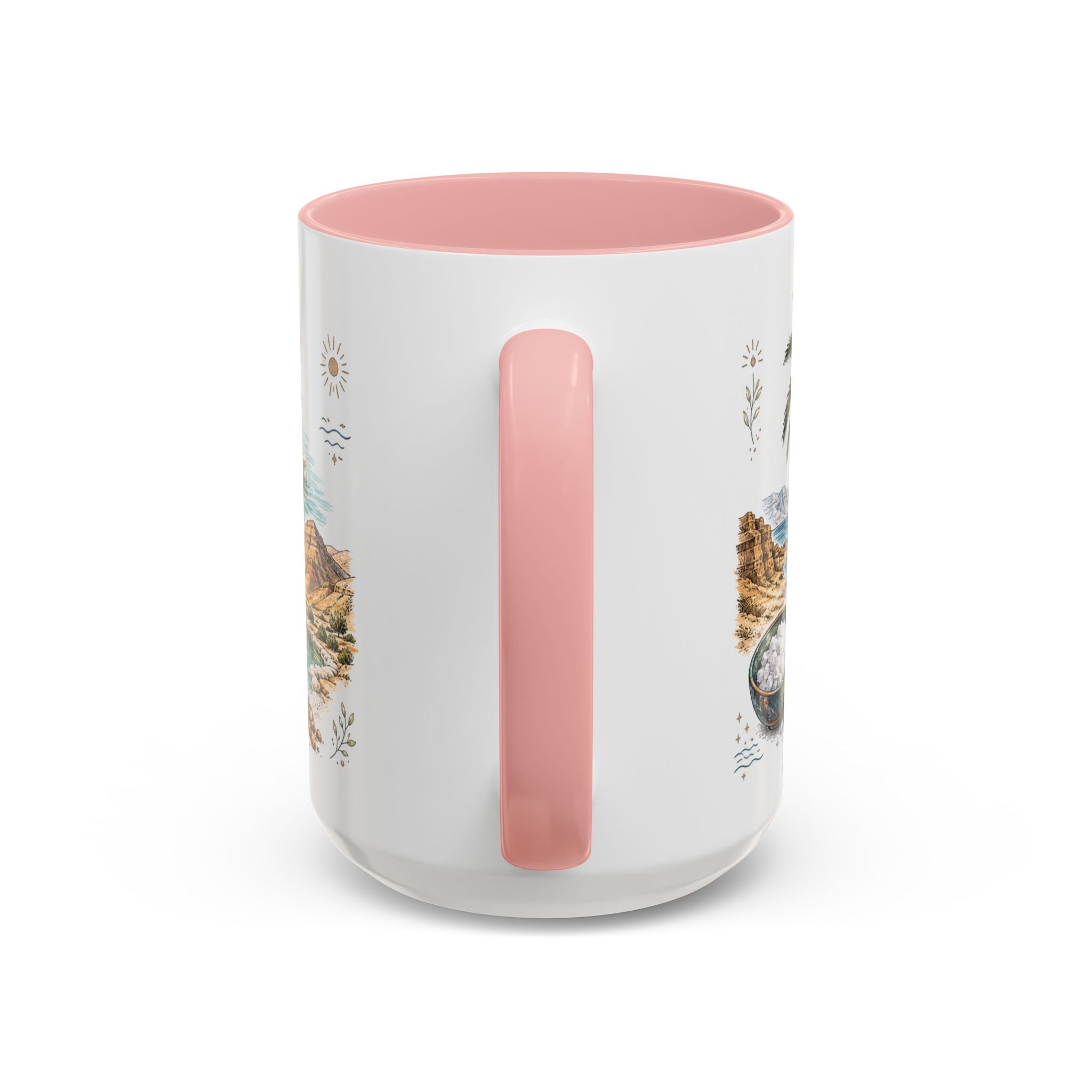 Dead Sea Mug, Jordan Travel Souvenir, Bucket List Gift, Accent Ceramic Coffee Mug 11oz 15oz
