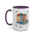 Copenhagen Christmas Mug | Watercolor Travel Souvenir | Holiday Gift | Accent Ceramic Coffee Cup 11oz 15oz