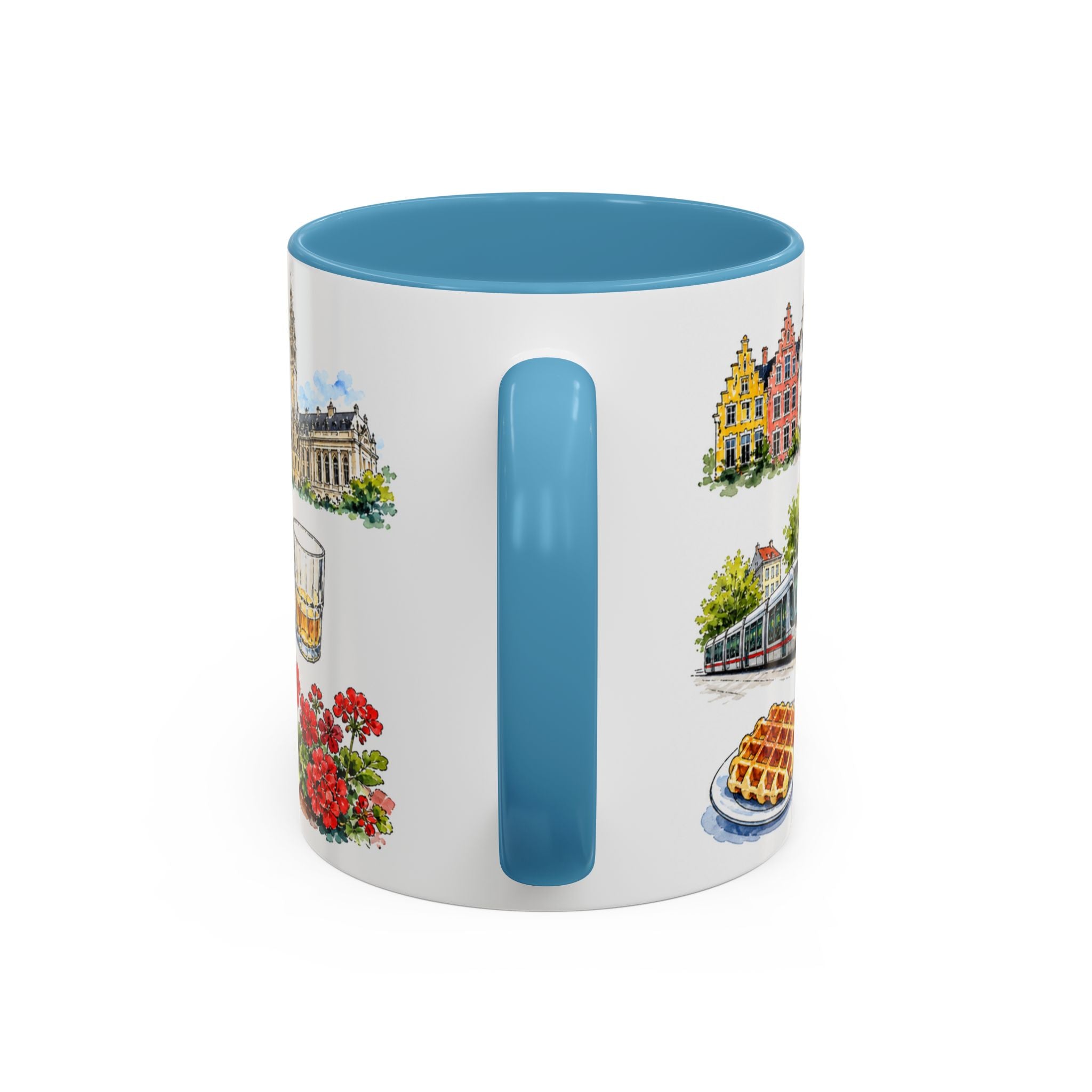 Lille Illustrated Travel Mug | City Souvenir Accent Coffee Mug | 11oz 15oz Ceramic Cup