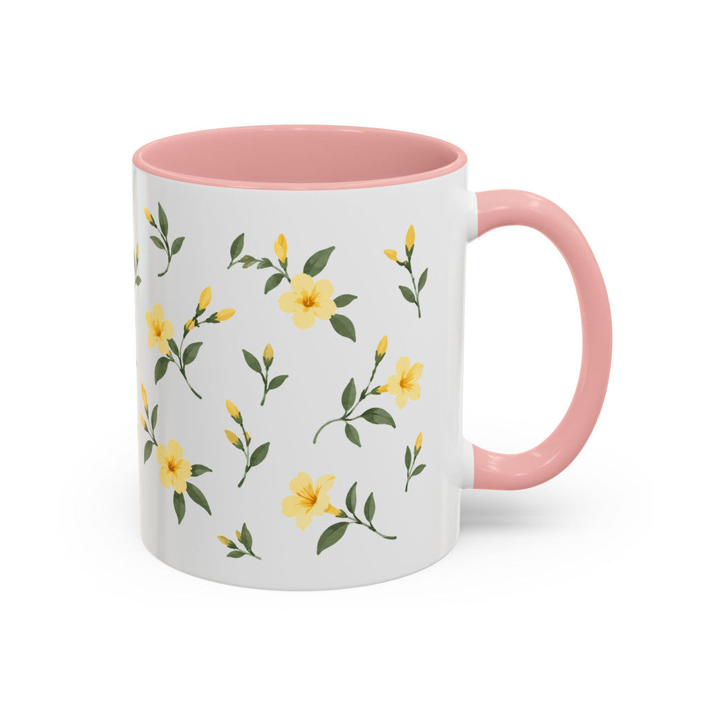 South Carolina Yellow Jessamine Mug, State Flower Floral Coffee Cup, 11oz Botanical Gift