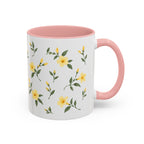 South Carolina Yellow Jessamine Mug, State Flower Floral Coffee Cup, 11oz Botanical Gift