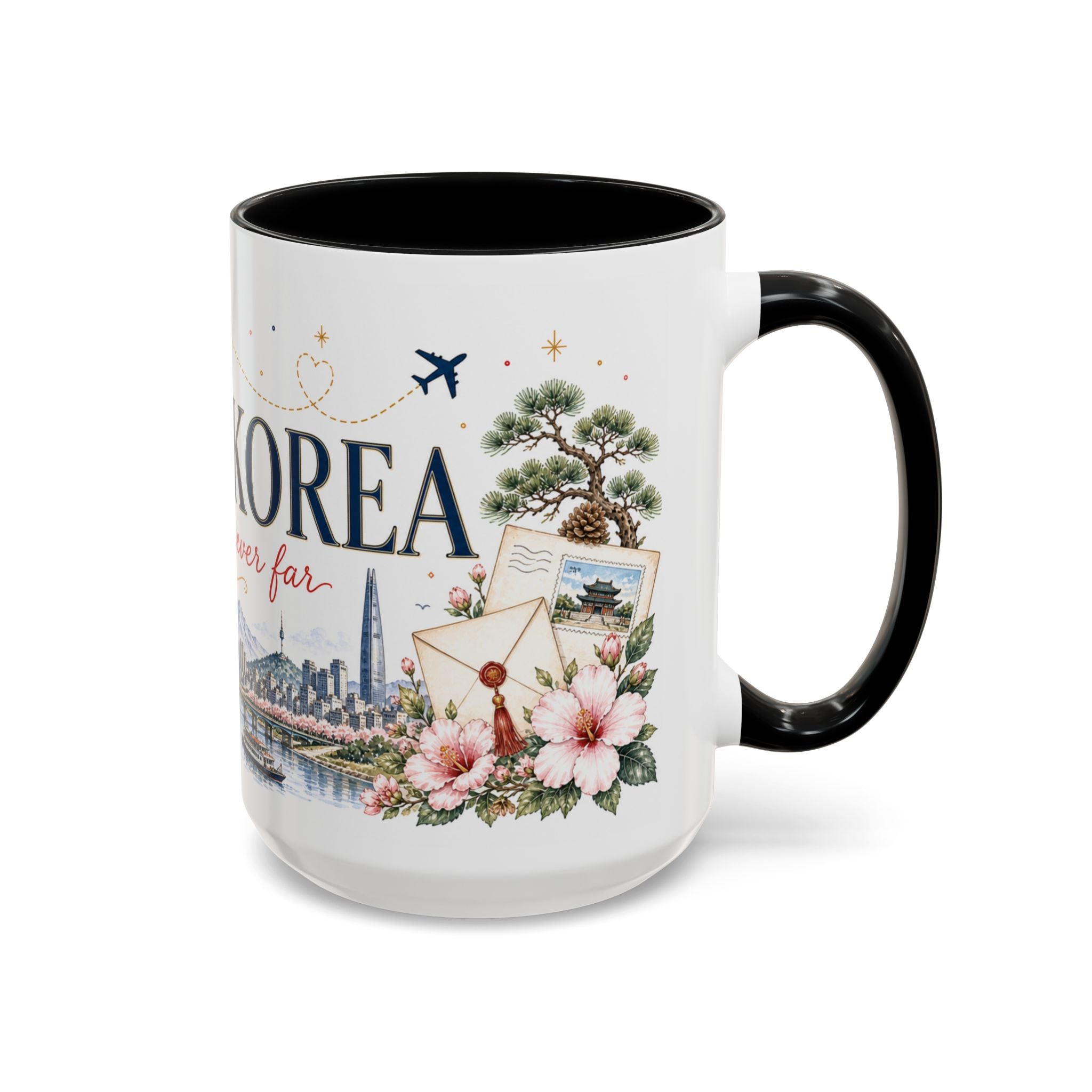 South Korea Home Country Mug | Moving Away Gift | Long Distance Friendship | 11 oz 15 oz Accent Mug