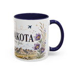 South Dakota State Map Mug | Botanical Accents, Homesick Gift (11oz or 15oz)