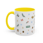 Seattle Christmas Mug | Watercolor Travel Souvenir | Holiday Gift | Accent Ceramic Coffee Cup 11oz 15oz