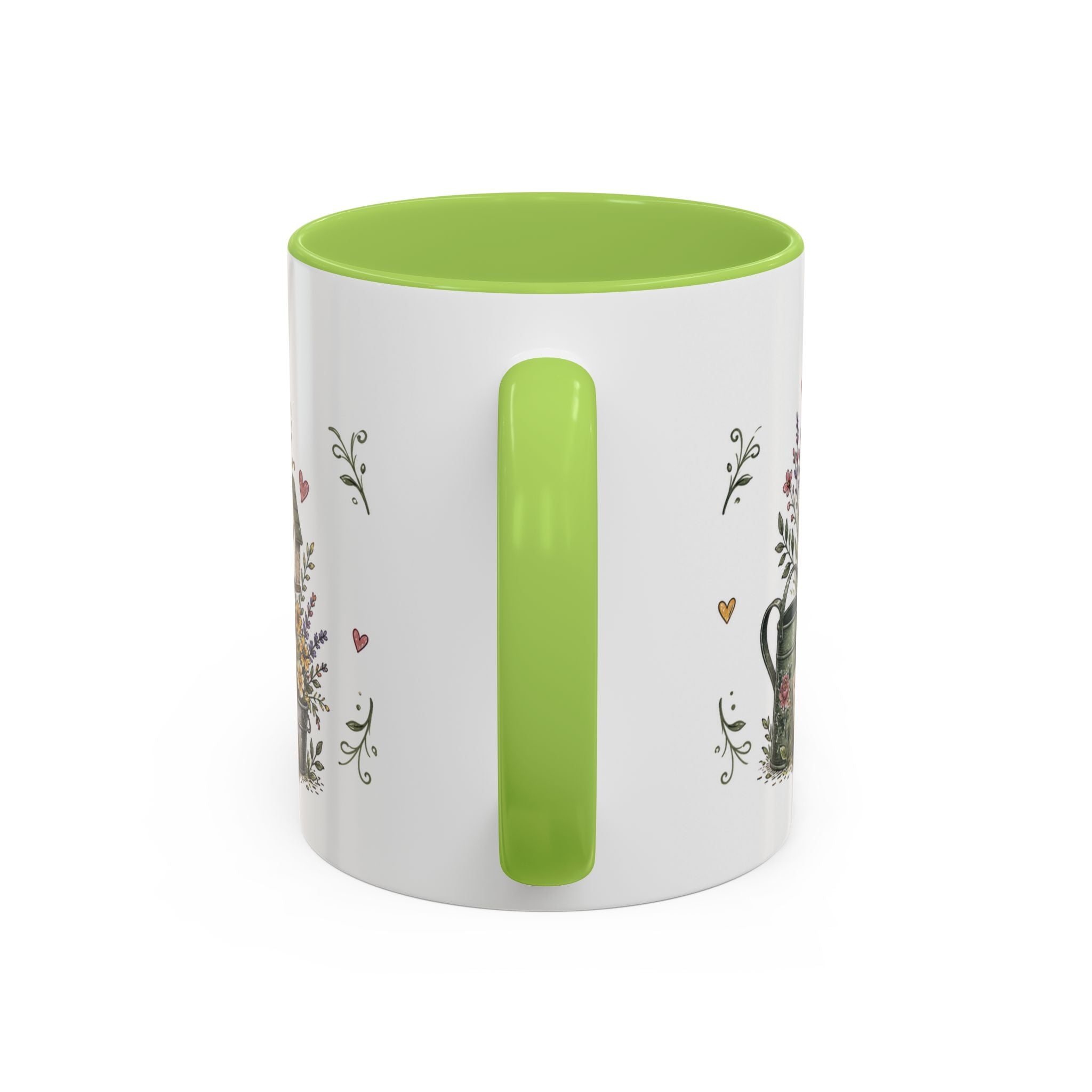 Grandma's Garden Of Love Coffee Mug | Gift From Grandkids | Accent Color Ceramic 11oz 15oz