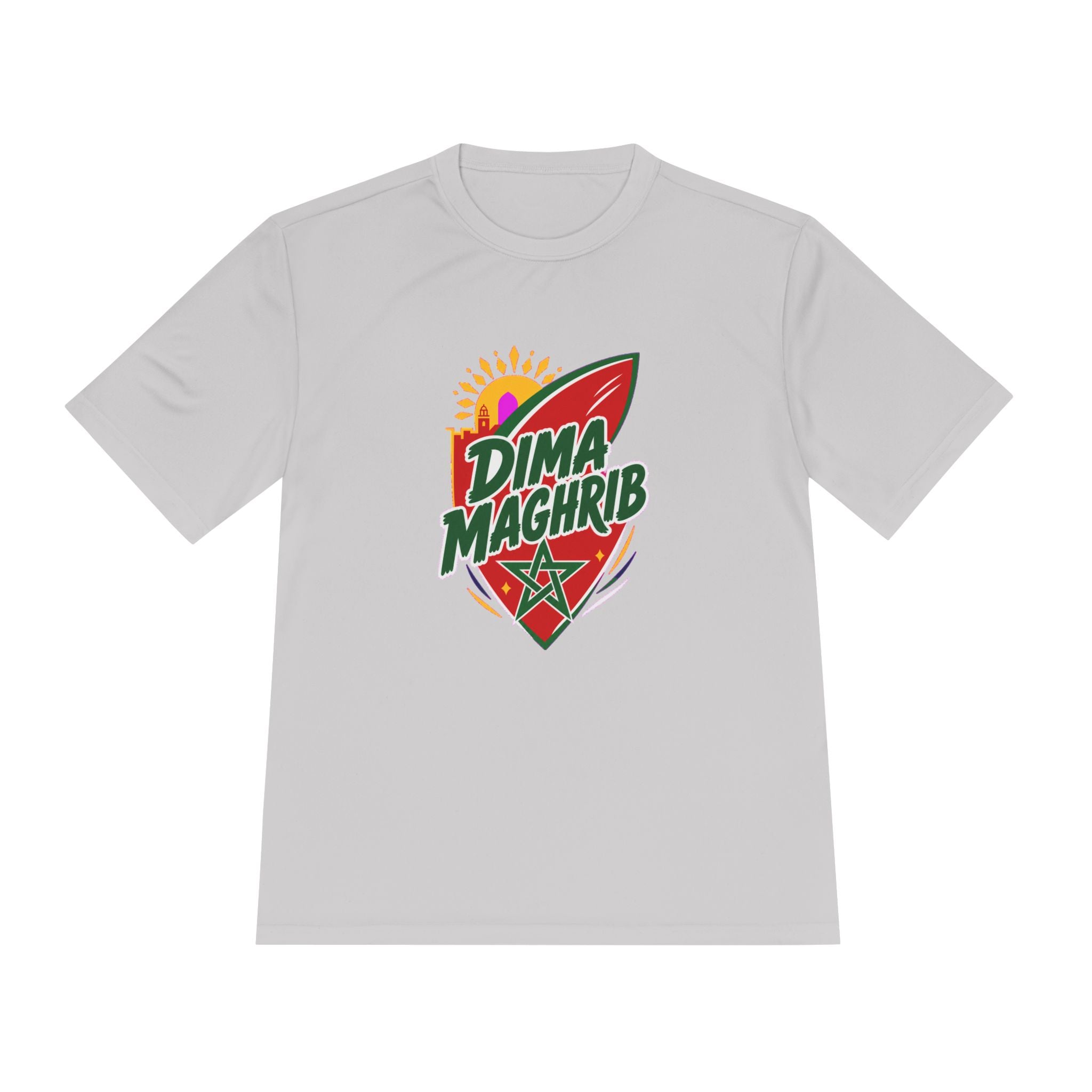 Morocco Dima Maghrib Soccer Fan Tee, Moisture-Wicking Sport Shirt