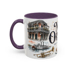 New Orleans Coffee Mug | United States Travel Souvenir | Vintage Illustrated City Gift | 11 oz 15 oz Accent Mug