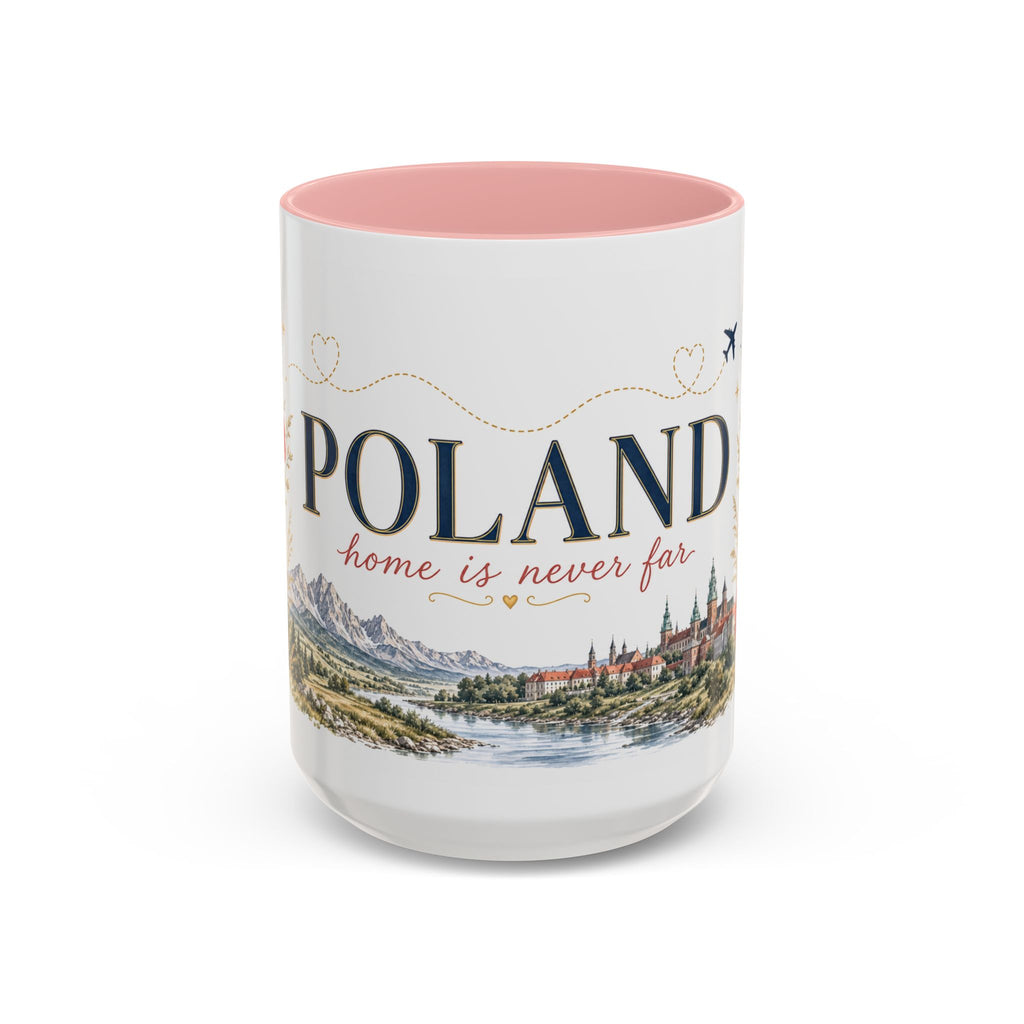 Poland Home Country Mug | Moving Away Gift | Long Distance Friendship | 11 oz 15 oz Accent Mug