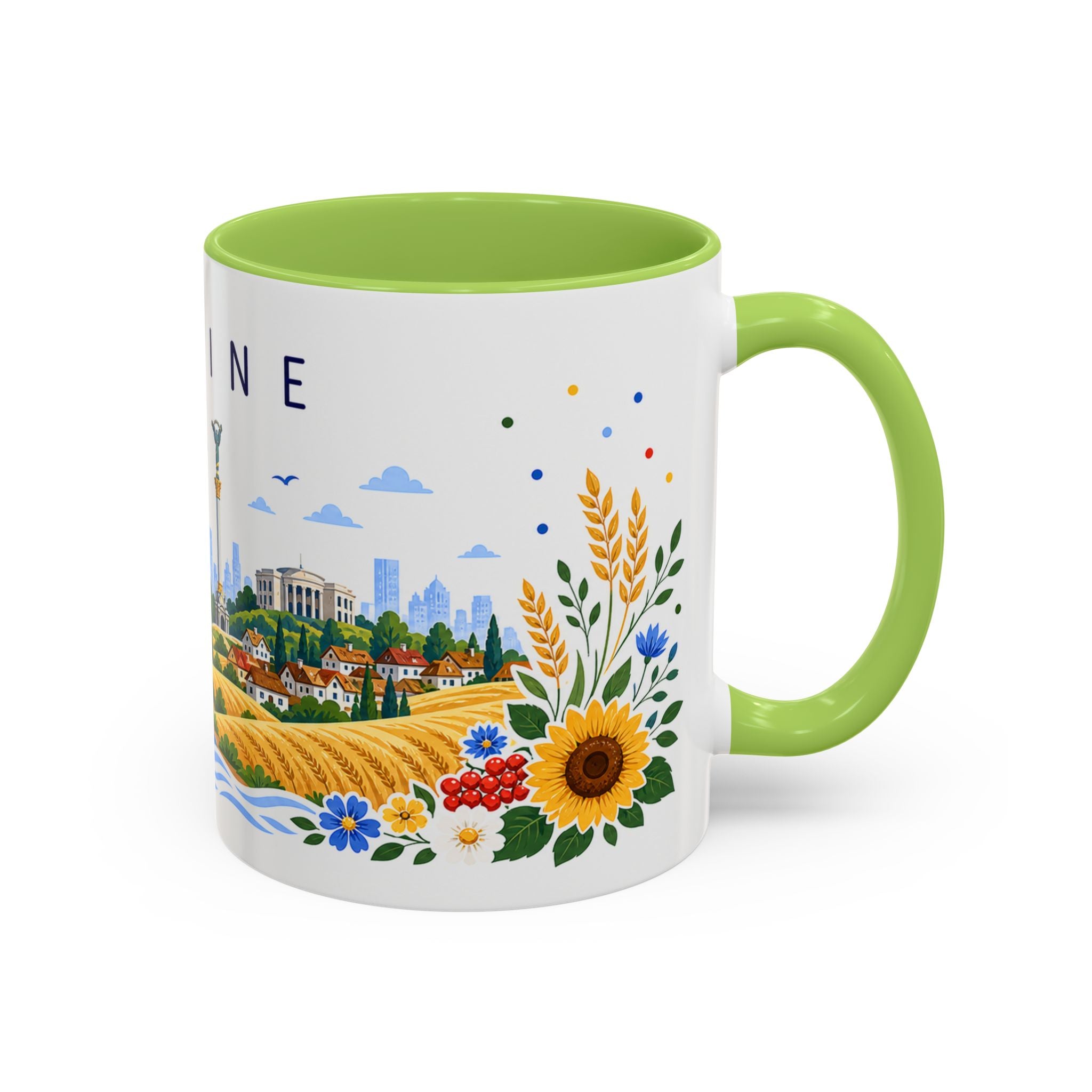 Ukraine Coffee Mug | Travel Souvenir Accent Mug | Place Gift Ceramic Cup 11oz 15oz