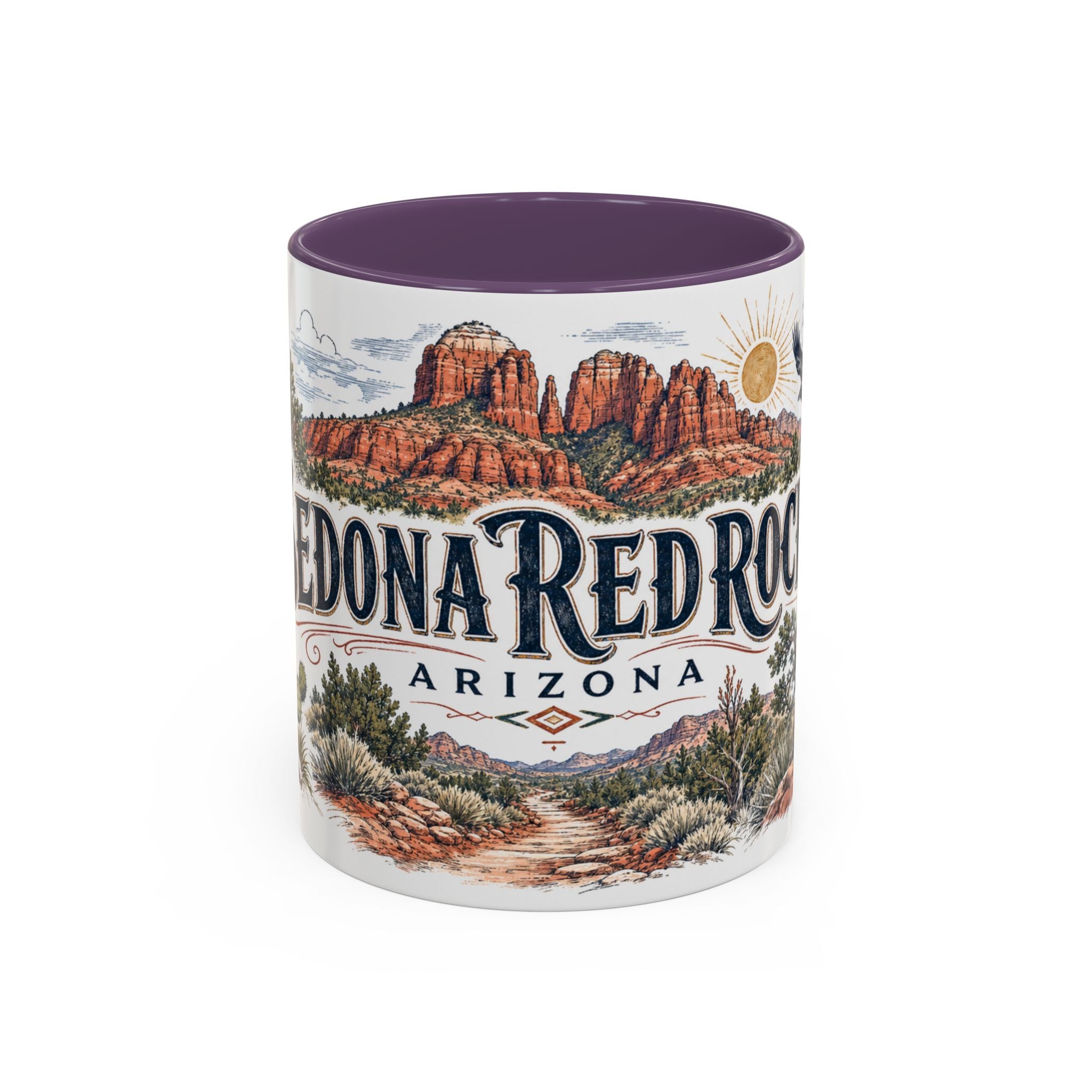 Sedona Red Rocks Mug, Arizona Travel Souvenir, Bucket List Gift, Accent Ceramic Coffee Mug 11oz 15oz