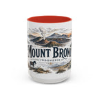 Mount Bromo Mug, Indonesia Travel Souvenir, Bucket List Gift, Accent Ceramic Coffee Mug 11oz 15oz