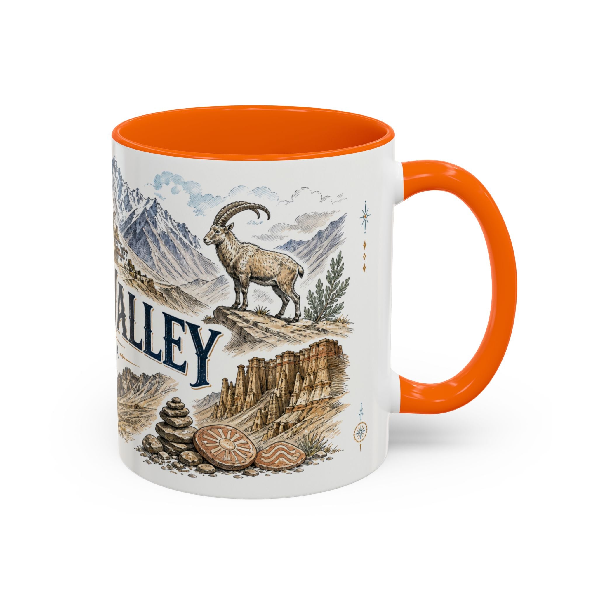 Spiti Valley Mug, India Travel Souvenir, Bucket List Gift, Accent Ceramic Coffee Mug 11oz 15oz