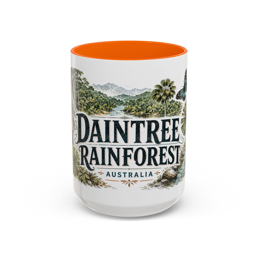Daintree Rainforest Mug, Australia Travel Souvenir, Bucket List Gift, Accent Ceramic Coffee Mug 11oz 15oz