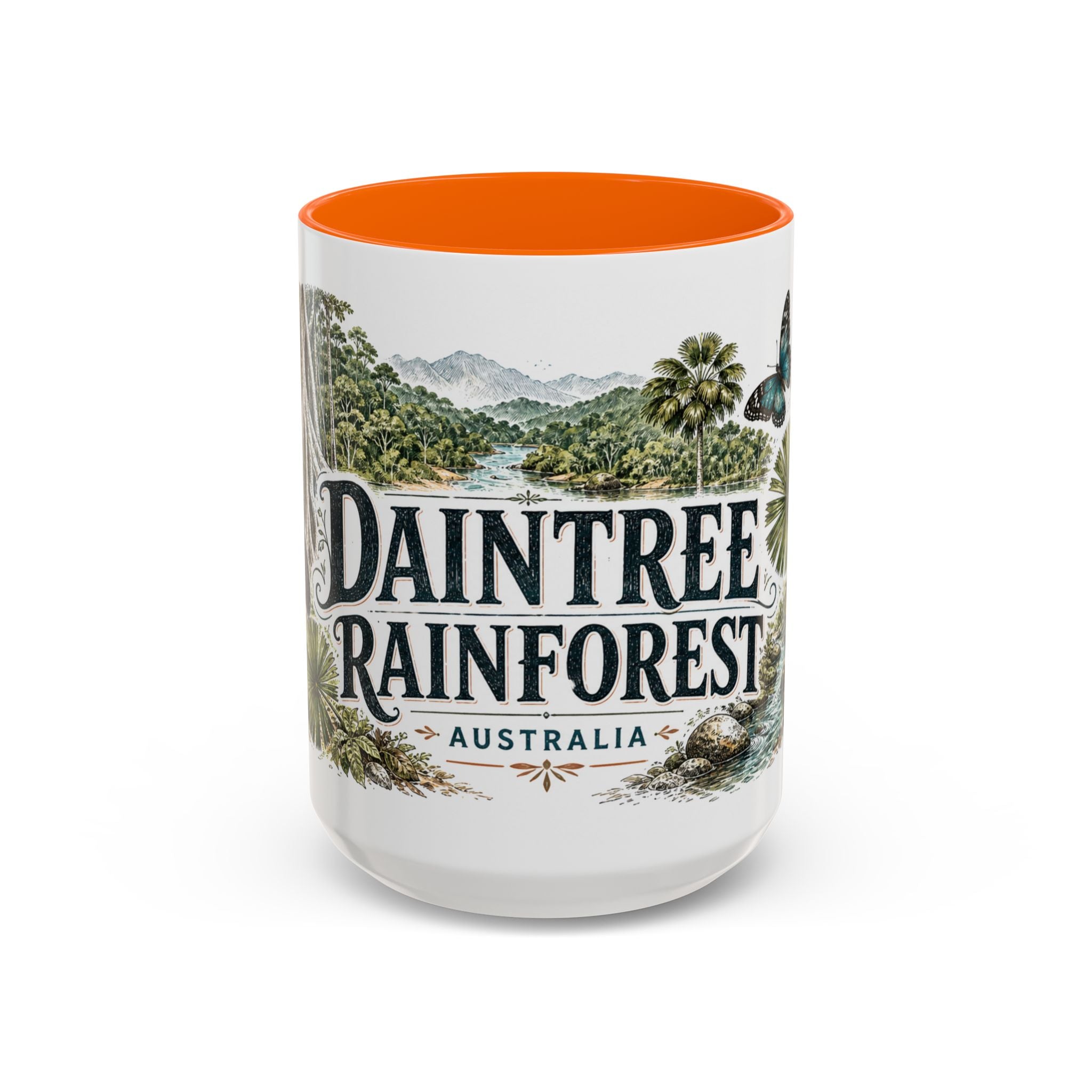 Daintree Rainforest Mug, Australia Travel Souvenir, Bucket List Gift, Accent Ceramic Coffee Mug 11oz 15oz