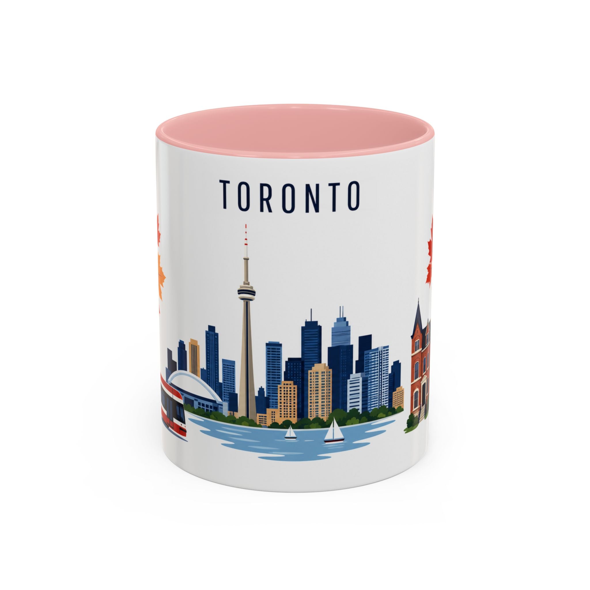 Toronto Coffee Mug | Canada Travel Souvenir | Porcelain Decal City Gift | 11oz 15oz Accent Mug