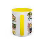 Nice Illustrated Travel Mug | City Souvenir Accent Coffee Mug | 11oz 15oz Ceramic Cup