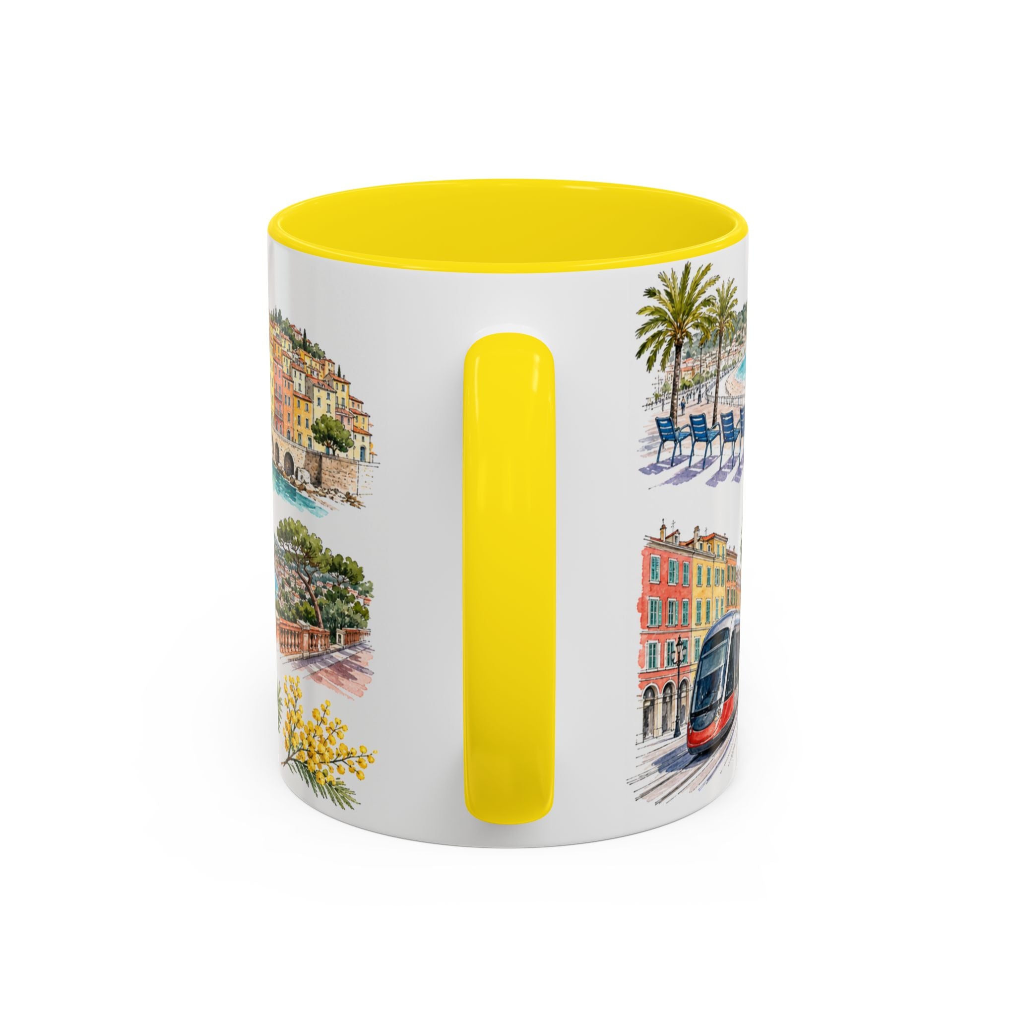 Nice Illustrated Travel Mug | City Souvenir Accent Coffee Mug | 11oz 15oz Ceramic Cup