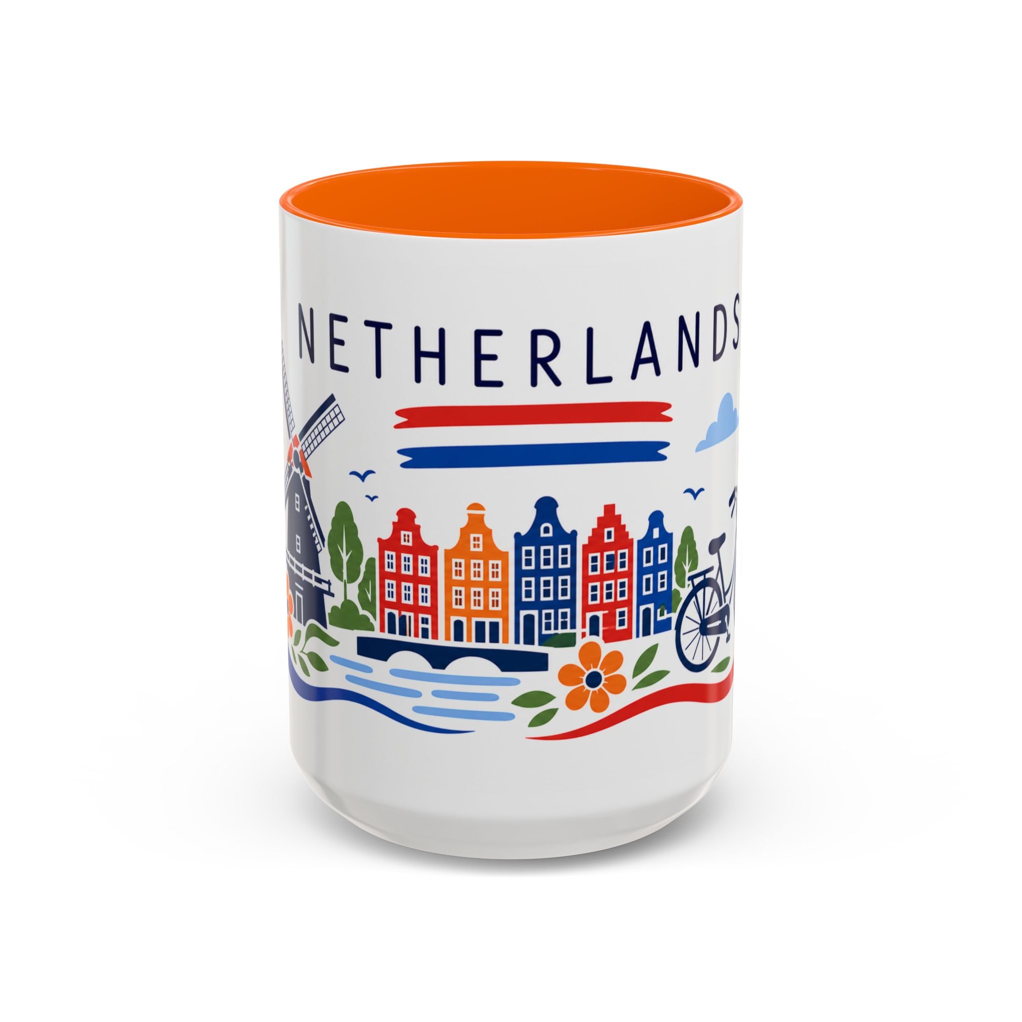 Netherlands Coffee Mug | Travel Souvenir Accent Mug | Country Gift Ceramic Cup 11oz 15oz