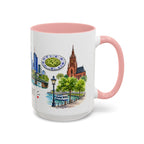 Frankfurt Illustrated Travel Mug | City Souvenir Accent Coffee Mug | 11oz 15oz Ceramic Cup