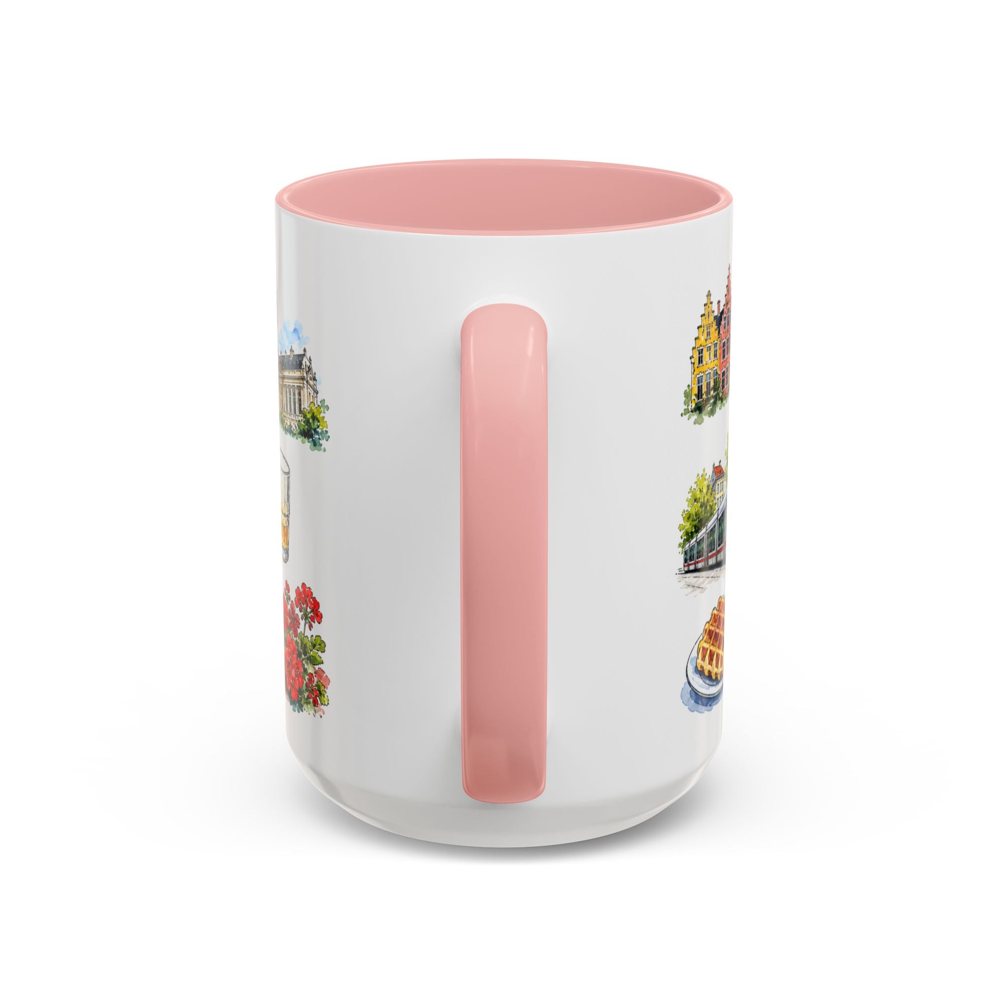 Lille Illustrated Travel Mug | City Souvenir Accent Coffee Mug | 11oz 15oz Ceramic Cup