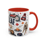 Maple Leaf Forever Coffee Mug | Canadian Pride Gift | Accent Color Ceramic 11oz 15oz