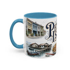 Penang Island Coffee Mug | Malaysia Travel Souvenir | Vintage Illustrated City Gift | 11 oz 15 oz Accent Mug