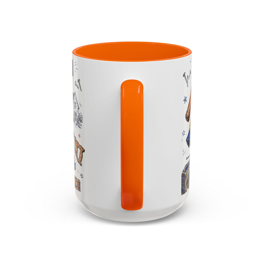 Mr Fix It Coffee Mug | Father's Day Gift for Dad | Accent Color Ceramic 11oz 15oz