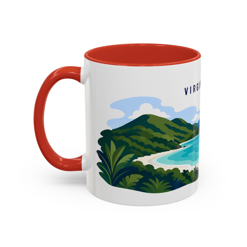Virgin Islands National Park Coffee Mug | Solid Color Block Park Souvenir | 11oz 15oz Accent Mug