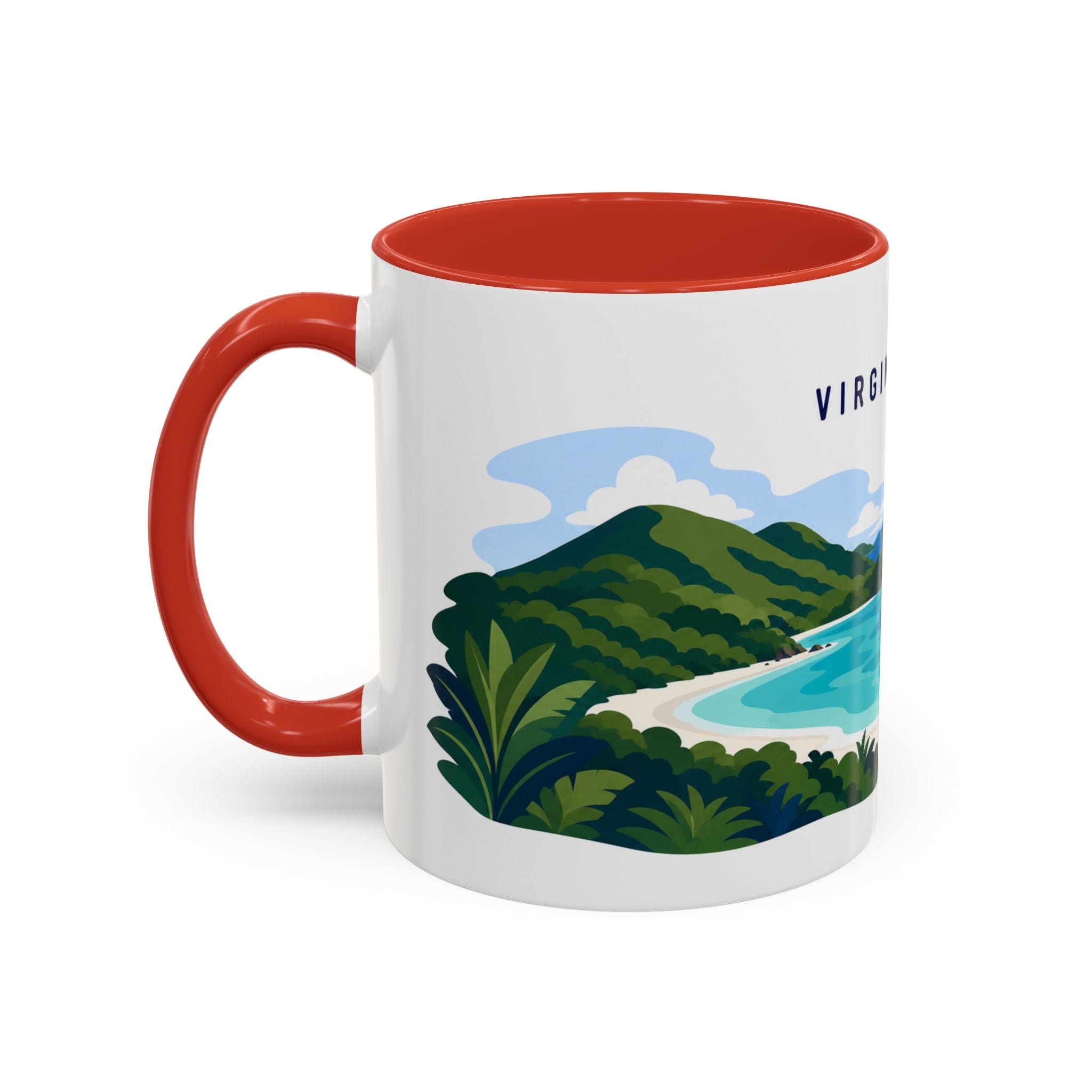 Virgin Islands National Park Coffee Mug | Solid Color Block Park Souvenir | 11oz 15oz Accent Mug